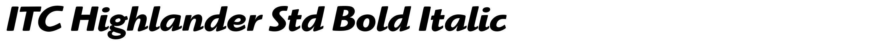 ITC Highlander Std Bold Italic